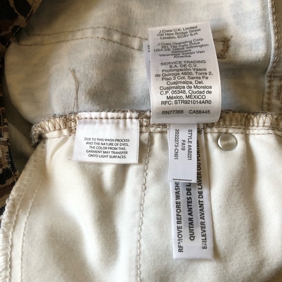 Like New J.Crew 10" Highest-Rise Stretch Skinny Toothpick Jean Leopard Print 28 - Picture 11 of 12